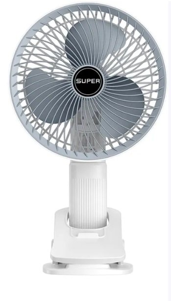 مروحة المكتب بطارية ثلاث سرعات، مزودة بمشبك لتثبيتها على الأسطح، خفيفة الوزن