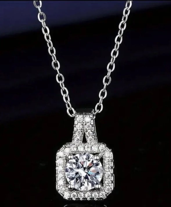 طقم فضة استرلينى 925 محلى بفص حجر المواسانيت