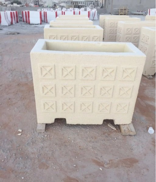 أحواض زهور زراعة خرسانية، حاويات نفايات، سلا مهملات بريكاست مسبق الصنع