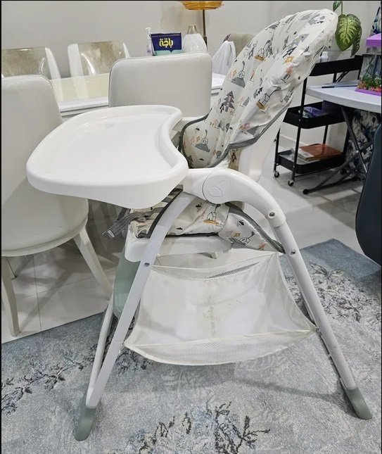 For RUSH SALE – (Used) Folding Baby High Chair (Joie brand), White, sturdy, good as new