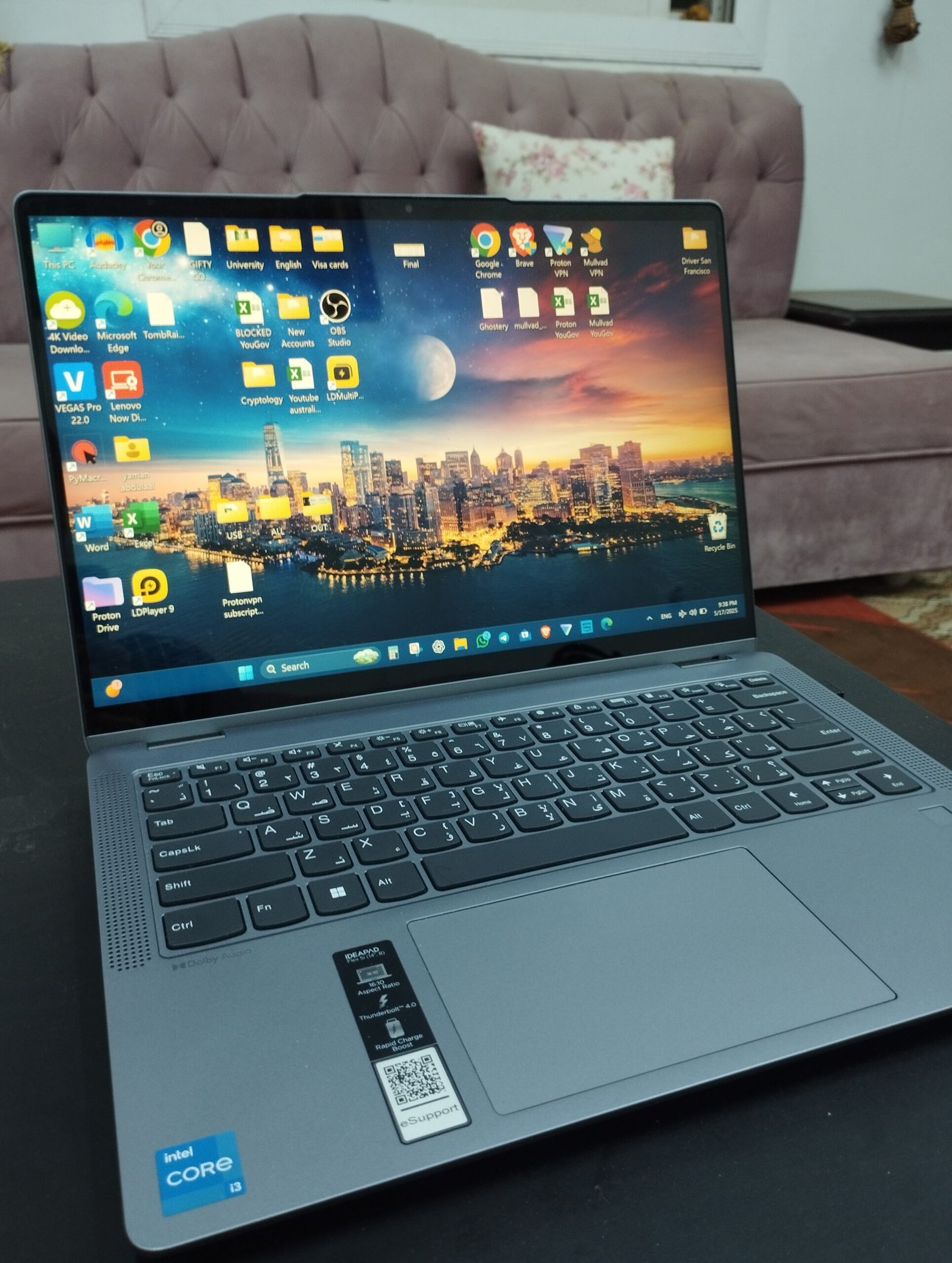 لابتوب لمس وبصمة متحول 2 في 1