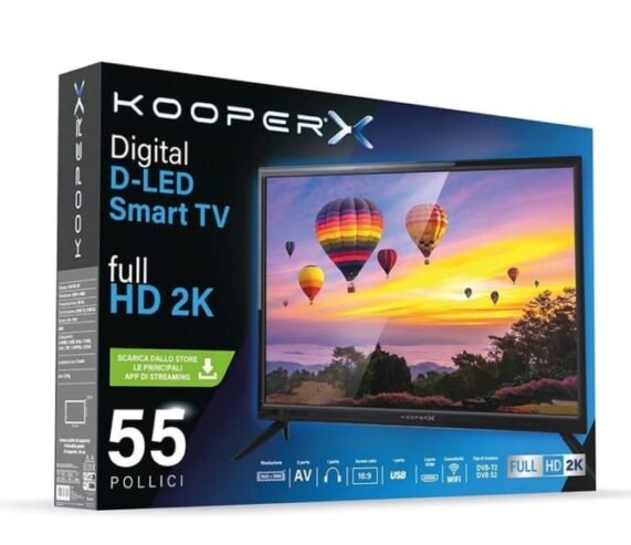 شاشة تلفزيون سمارت 4K بحجم 55 بوصة كوبيركس نظام أندرويد