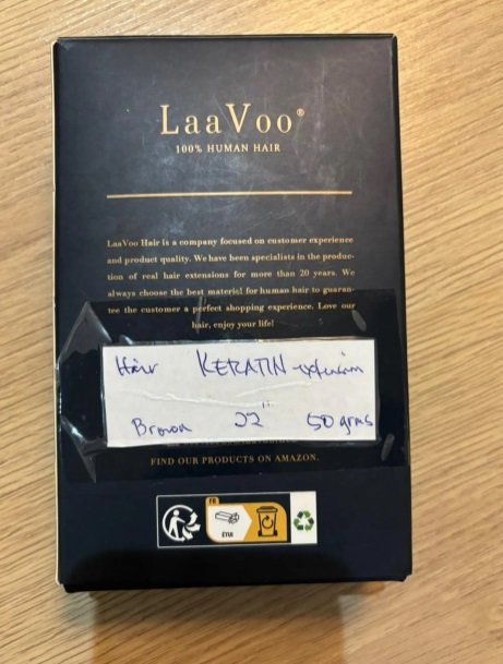 وصلات شعر طبيعية 100% من براند LaaVoo البريطانية 50 جرام