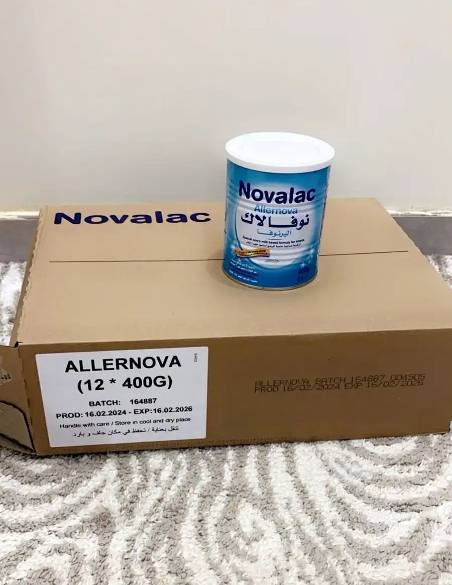 حليب نوفالاك اليونوفا تاريخ جديد للبيع كرتون فيه 12 علبه