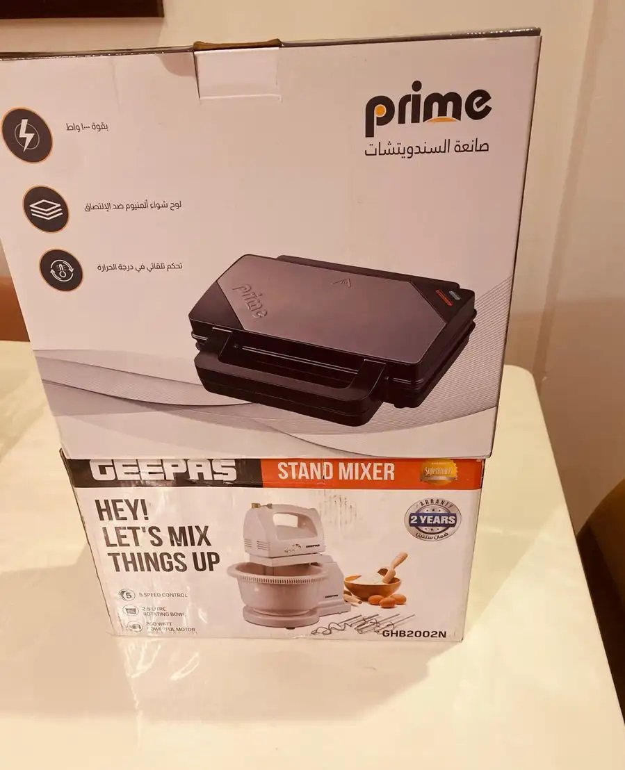 عجانة وسخان خبز جديد بكرتونه وضمانه