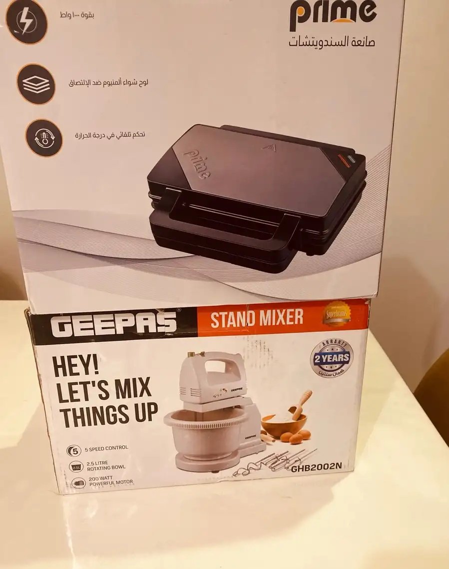 عجانة وسخان خبز جديد بكرتونه وضمانه