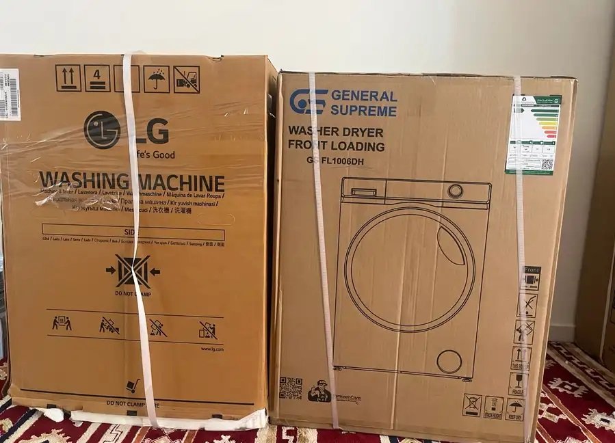 ثلاجه و غسالة صحون و غسالة ملابس جديده بكرتونها لم تستخدم
