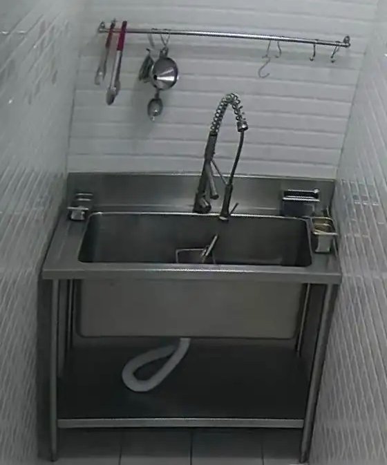 مغسلة خضار حوض كبير ستنلس ستيل مطاعم نظيفة