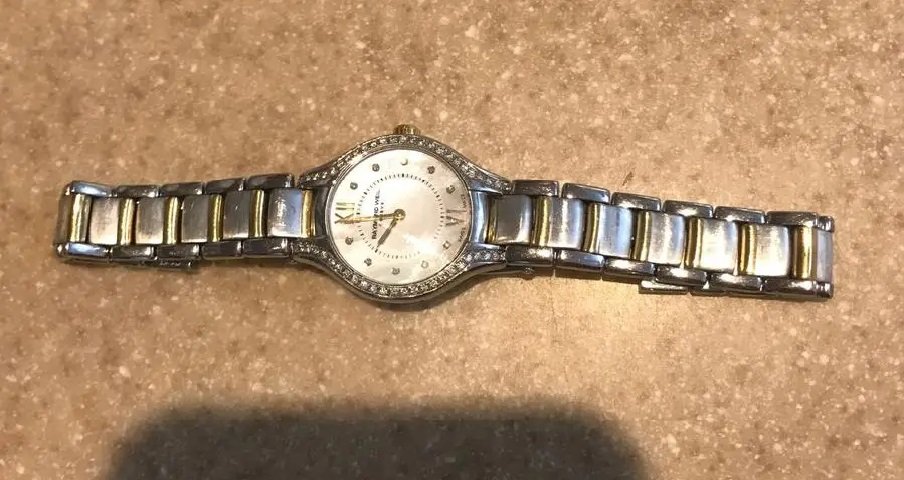 ساعة ريموند ويل سويسرية مع ألماس مقاس 16 أستخدام حشمه