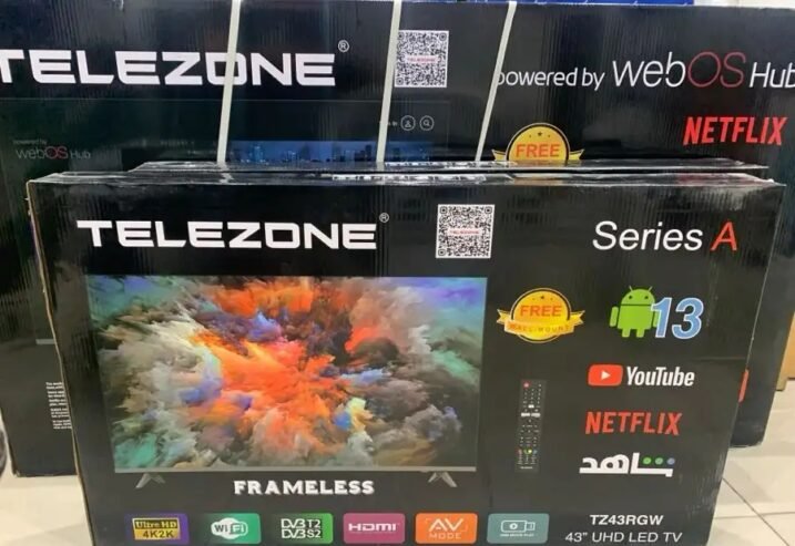شاشة تلفزيون 65 بوصة ماركة شركة تليزون سمارت 4k سعر الجلمة