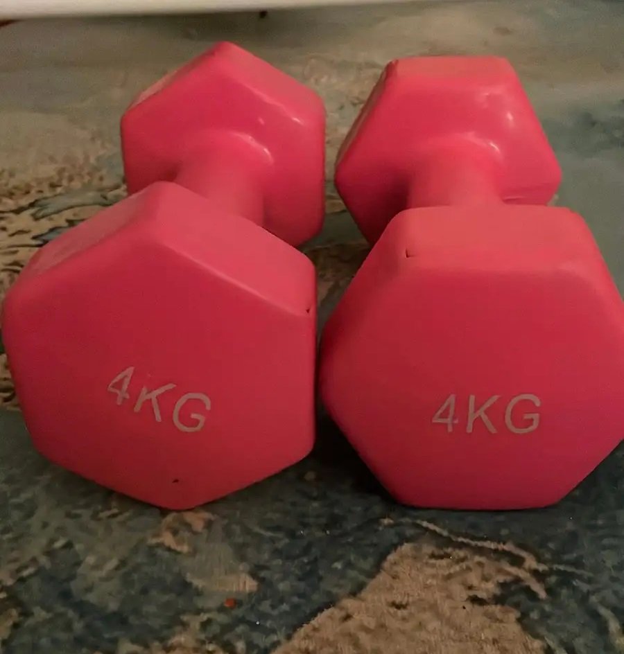 اثنين دمبل 4kg وردي