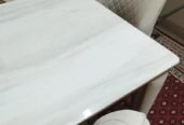 طاولة طعام رخام مع 4 كرسي جلد