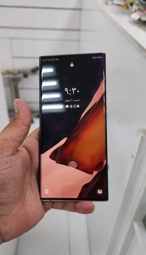 نوت 20ultra نظيف جدا لون برونزي ذاكره 128 رام 12الصامل يشله