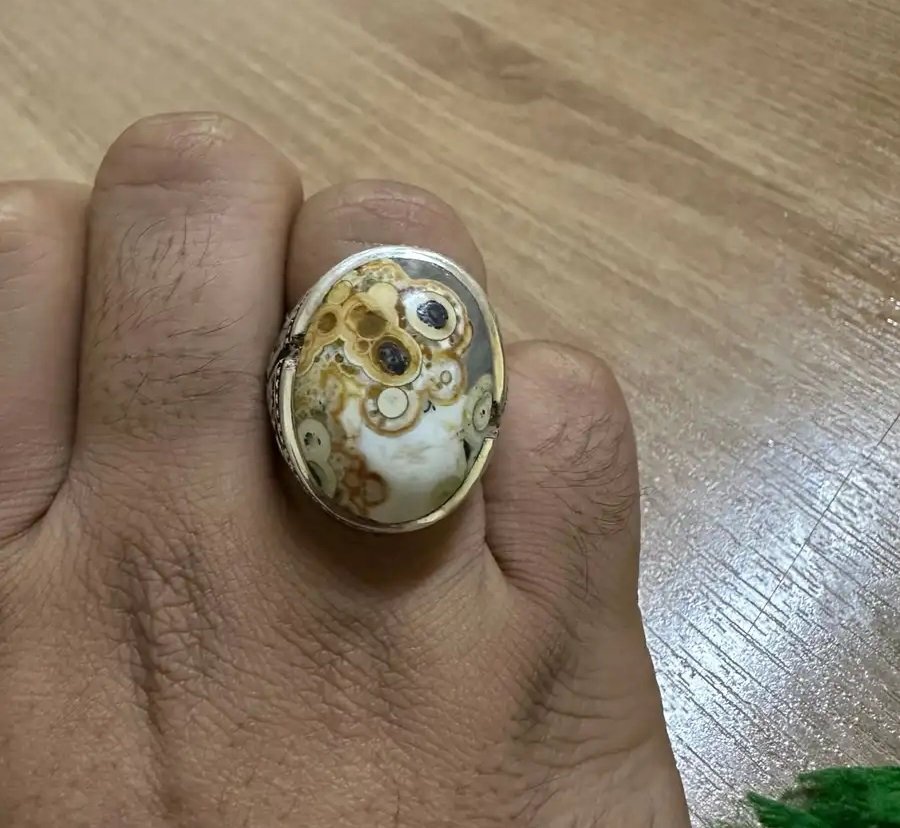 خاتم فضه عقيق داودي