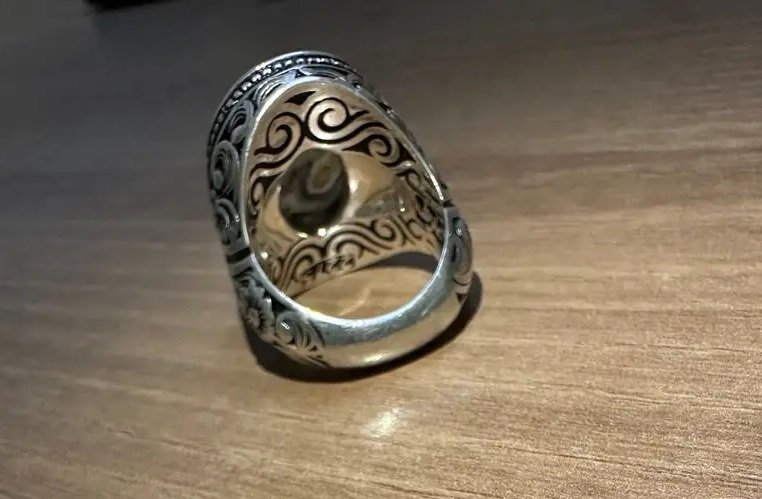 خاتم فضه عقيق داودي