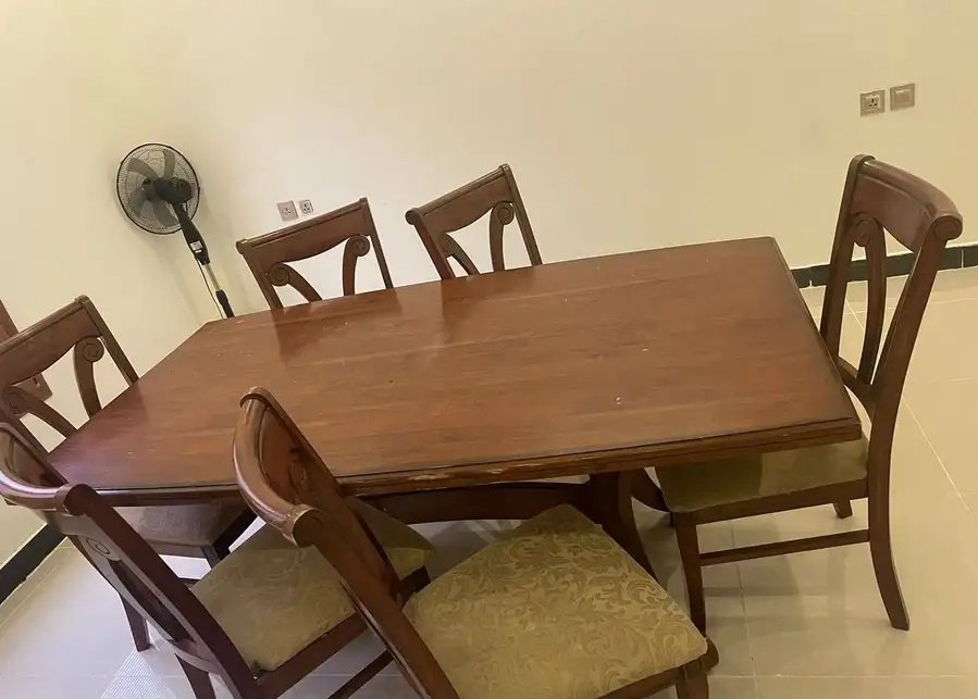 طاولة طعام 6 كراسي ماليزي