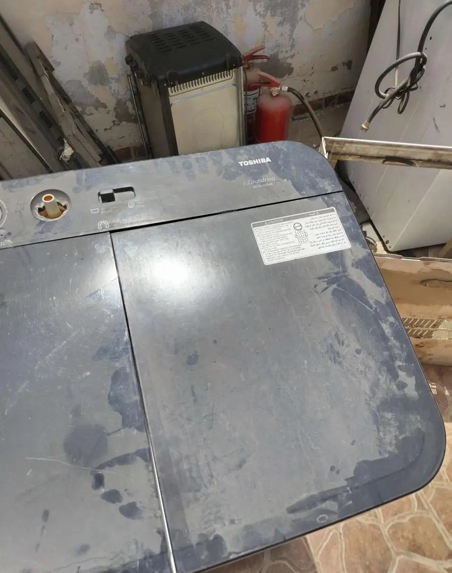 غسالة حوضين توشيبا 10كيلو شغال زي الفل