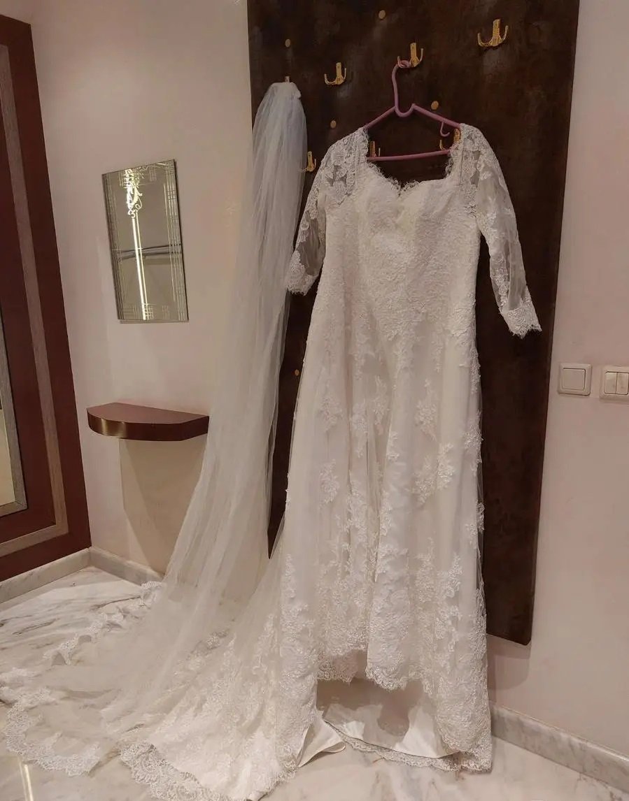 فستان زفاف أنيق مقاس كبير
