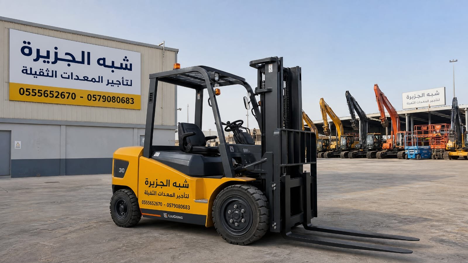 <span style="color:#B3541E !important;">🔥 عرض اليوم</span> - تأجير فوركلفت جديد رافعات ديزل حديثة شوكية بالرياض
