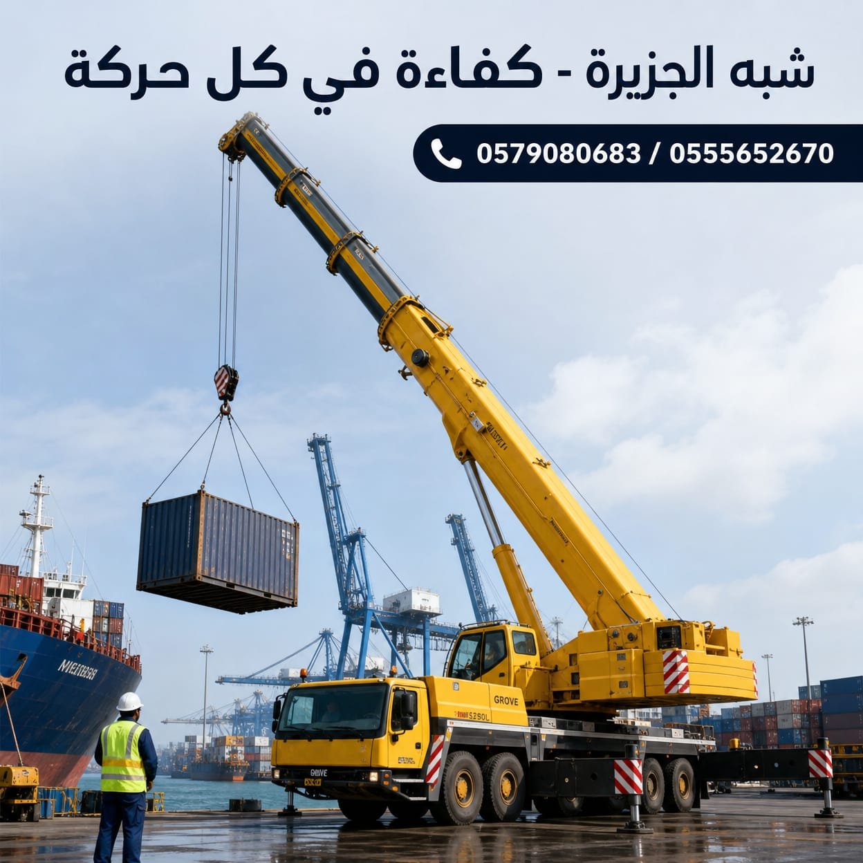 <span style="color:#B3541E !important;">🔥 عرض اليوم</span> - تأجير كرينات جديد بالدمام # 0555652670