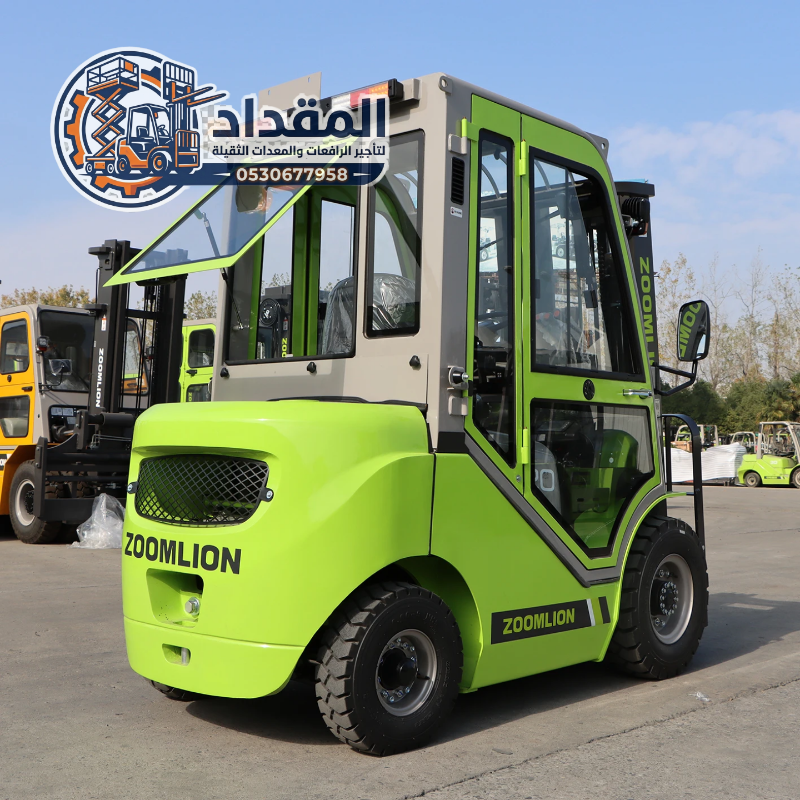 فوركلفت للإيجار في الجبيل | رافعات شوكية حديثة 1–3 طن | إيجار يومي وشهري | تحميل وتنزيل سريع | المقداد لتأجير المعدات ⚡